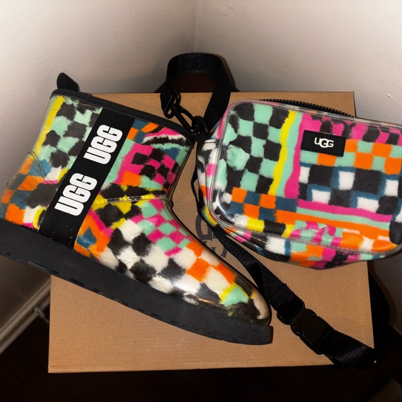 UGG Multicolor Checkered Boots - Picture 5 of 5